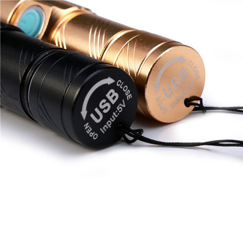 ไฟหน้าจักรยานแบบสว่างสูง gored ชาร์จ USB