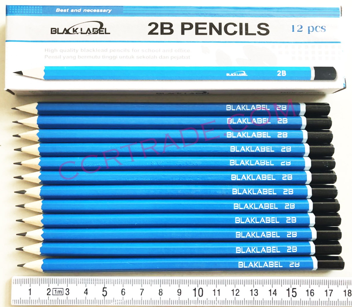 ดินสอทำข้อสอบ 2B 12 แท่งกล่อง 18 ซม.(รุ่นใหม่)