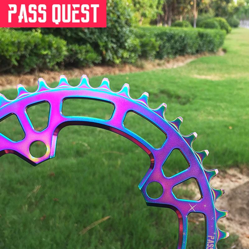 ใบจานเดี่ยวจักรยาน PASS QUEST 104 BCD 32T 34T 48T
