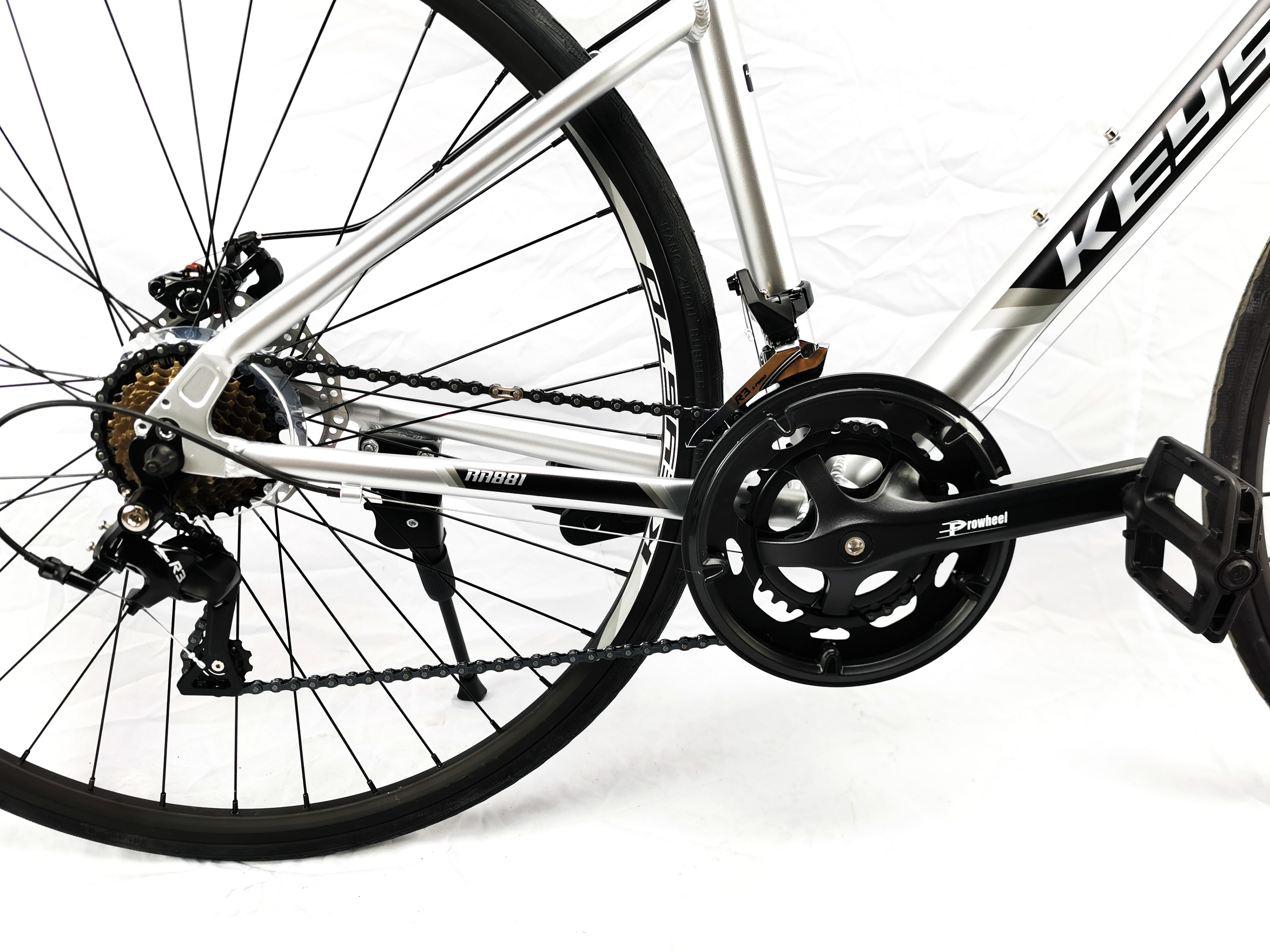 จักรยานเสือหมอบมือตบ RA881 KEYSTO 700C เกียร์ 16 สปีด เฟรมอลูมิเนียม หมอบดิส