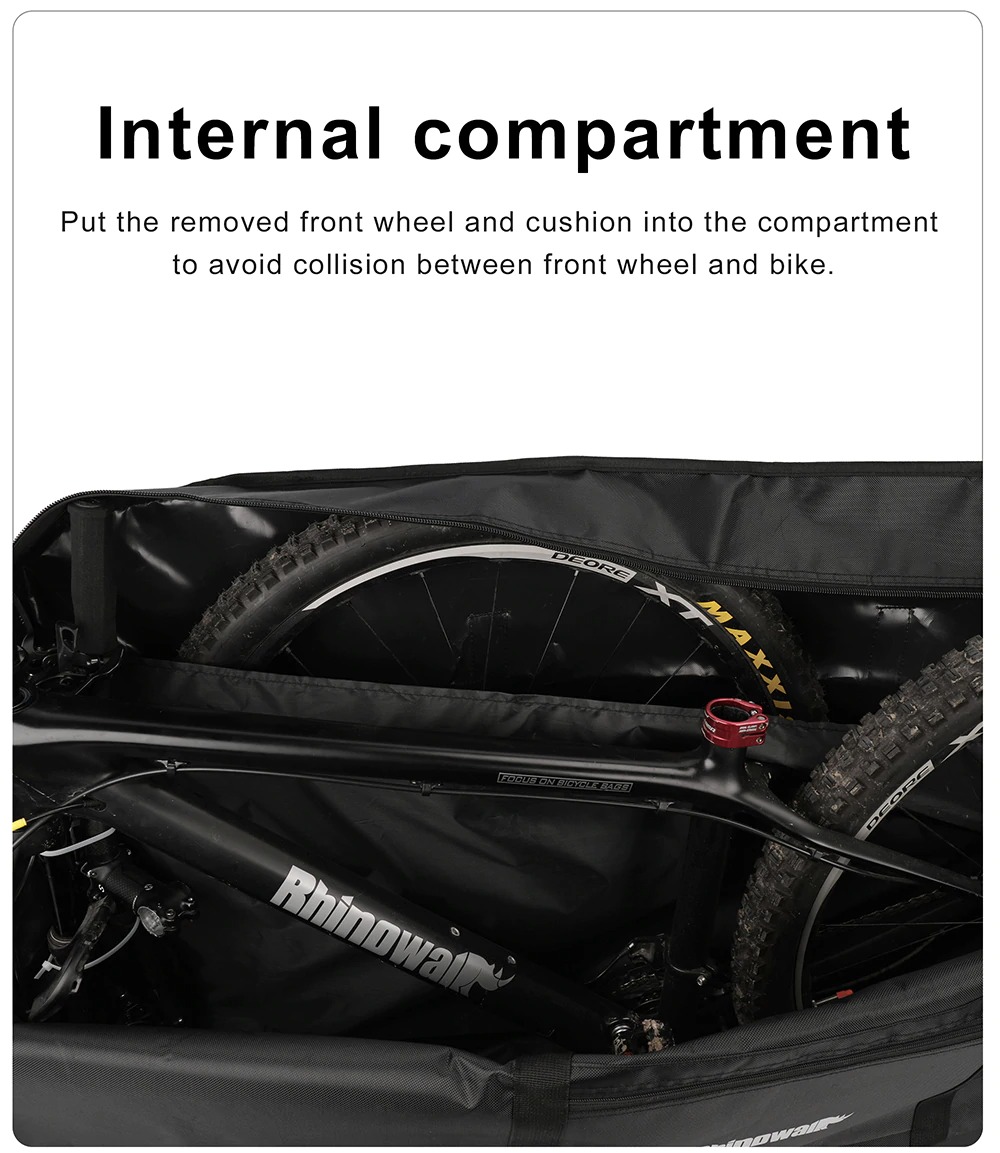 กระเป๋าใส่รถจักรยาน RHINOWALK แบบถอดล้อหน้า รองรับ 26 27.5 700C