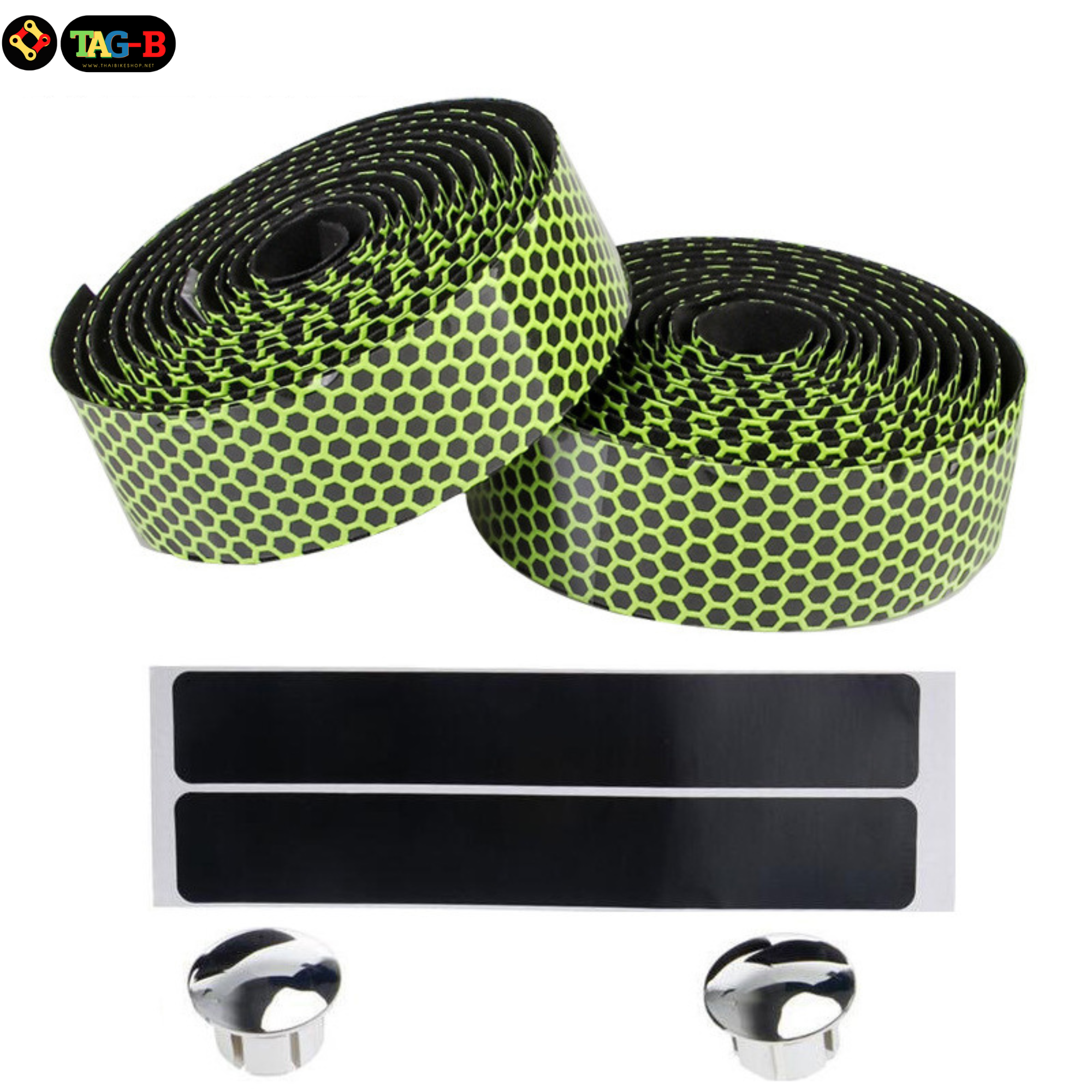 ผ้าพันแฮนด์จักรยาน TAG-B ซิลิโคน ลายรังผึ้ง หนานุ่ม หนึบมือ