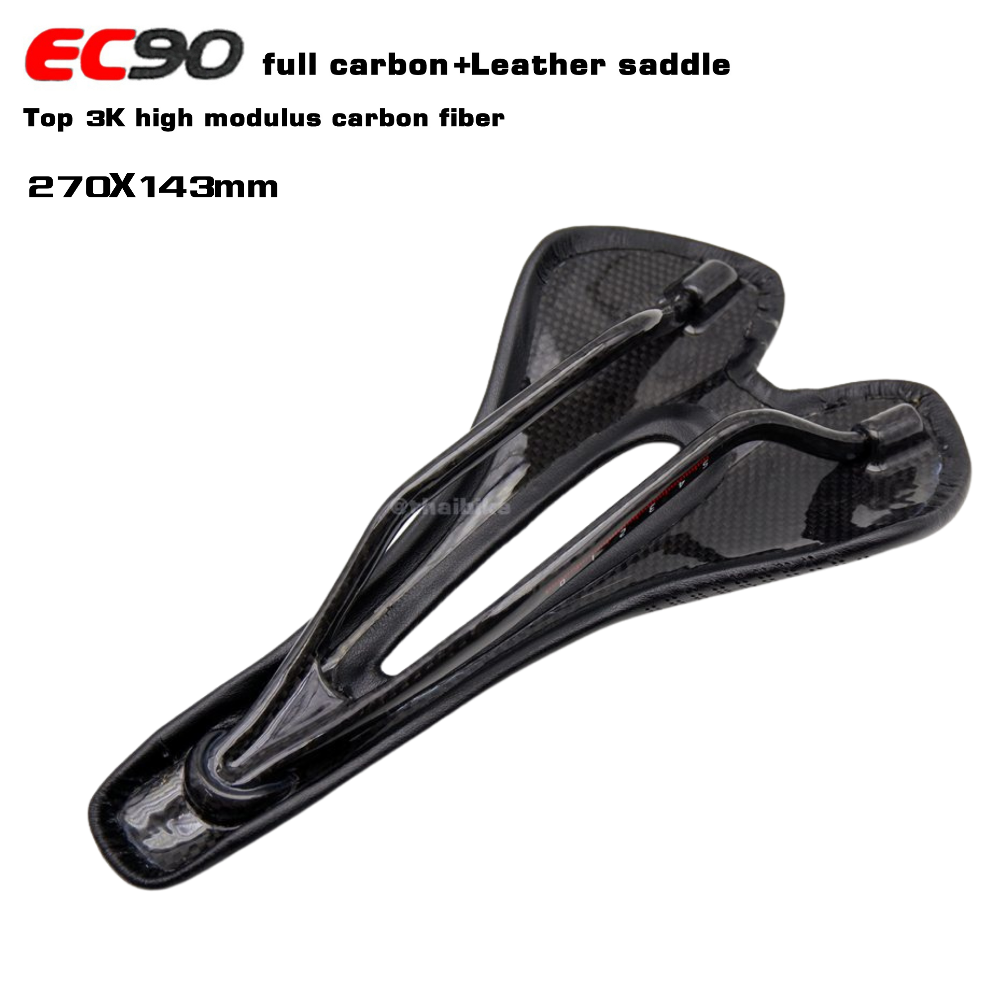 อานจักรยานคาร์บอนหุ้มหนัง EC90 รุ่น EVO 2 แบบรางคาร์บอน