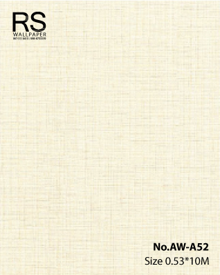 วอลเปเปอร์สีครีมอ่อน มีลายในตัว No.AW-A52