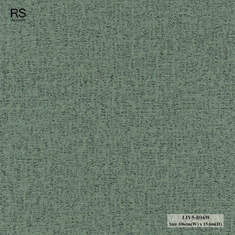 วอลเปเปอร์ลายผ้า สีเขียว LIV5-D16W
