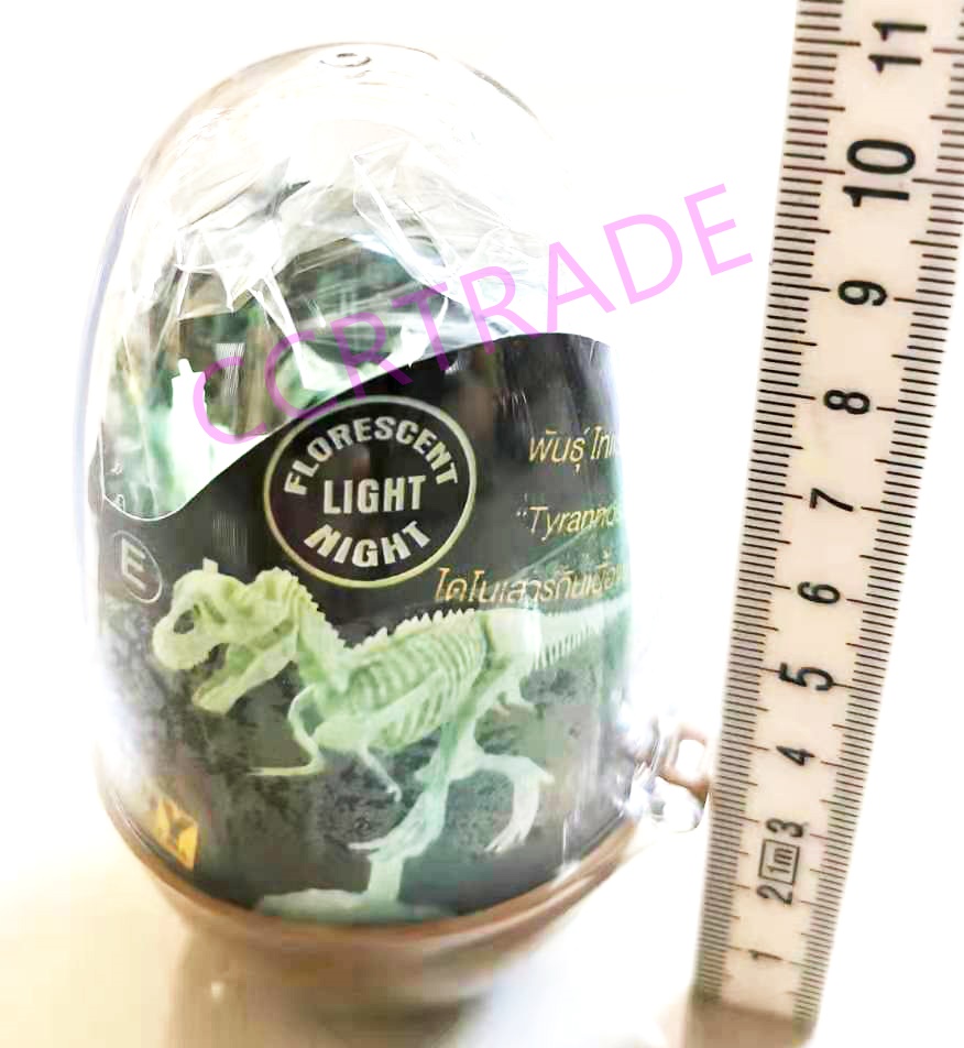 ไข่ไดโนเสาร์ฟอสซิลเรืองแสงกล่อง 6x10 ซม.