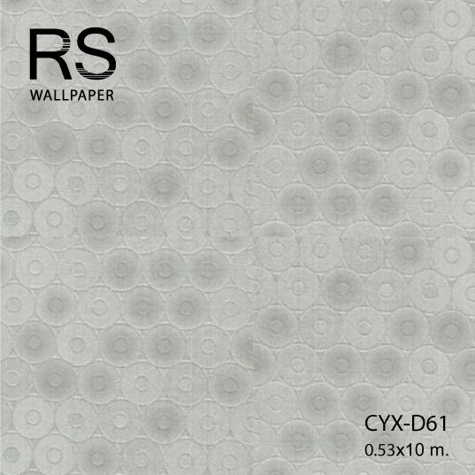 วอลเปเปอร์ลายกราฟฟิควงกลม สีขาว CYX-D61