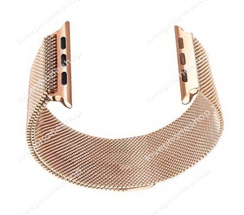 สายนาฬิกา Apple Watch Stainless Steel Mesh Milanese Loop สีRose Gold (รองรับ Series1/2/3/4/5) ส่งฟรี