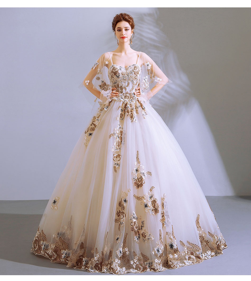 DL091 **พรีออเดอร์** ชุดออกงานสีทอง ชุดราตรี เดรสยาวออกงาน (Night party dresses) ชุดไปงานแต่งงานสวยๆ "ธีมสีทอง"