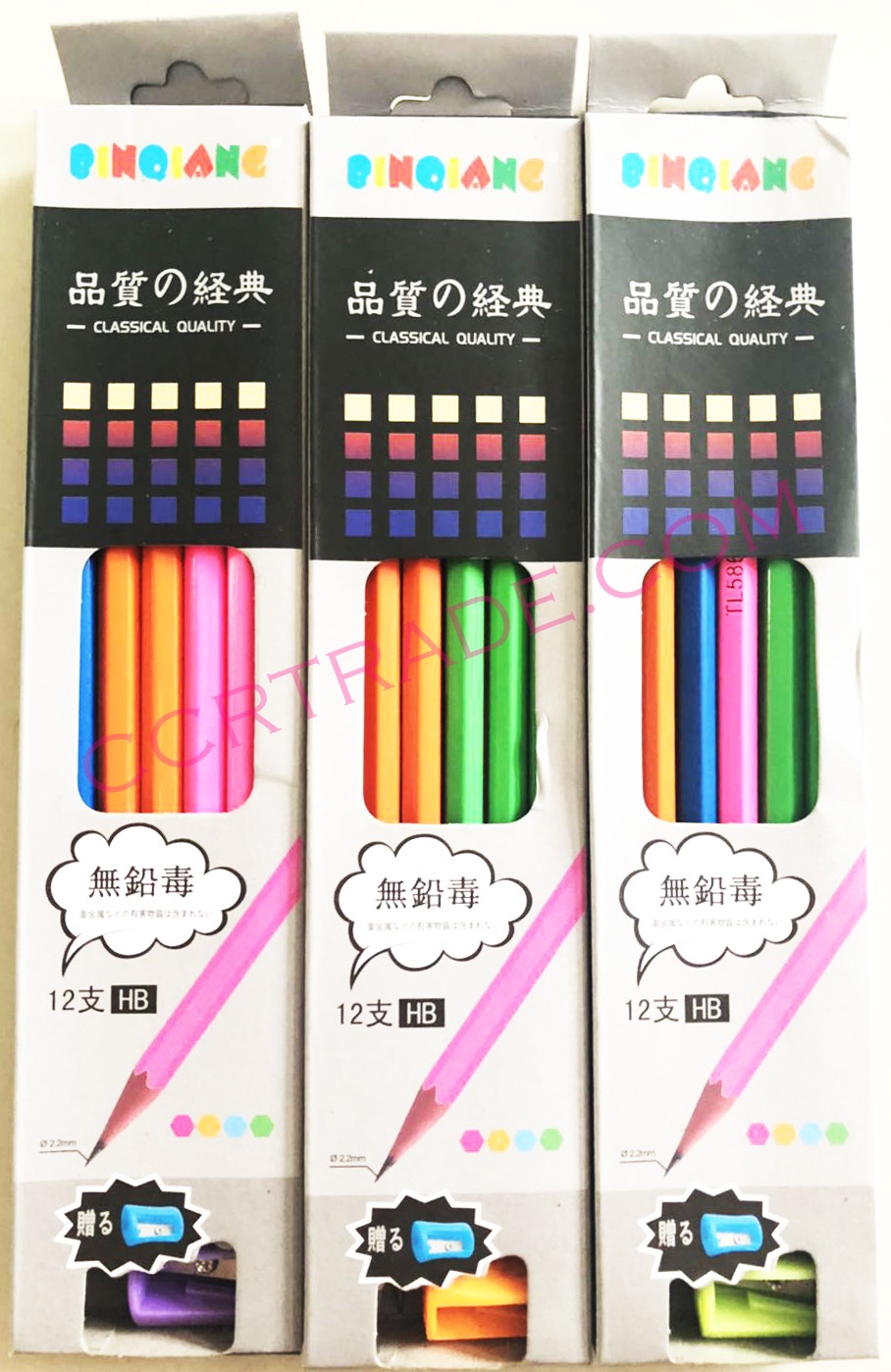 ดินสอ HB 12 แท่ง+กบเหลากล่อง 24 ซม.