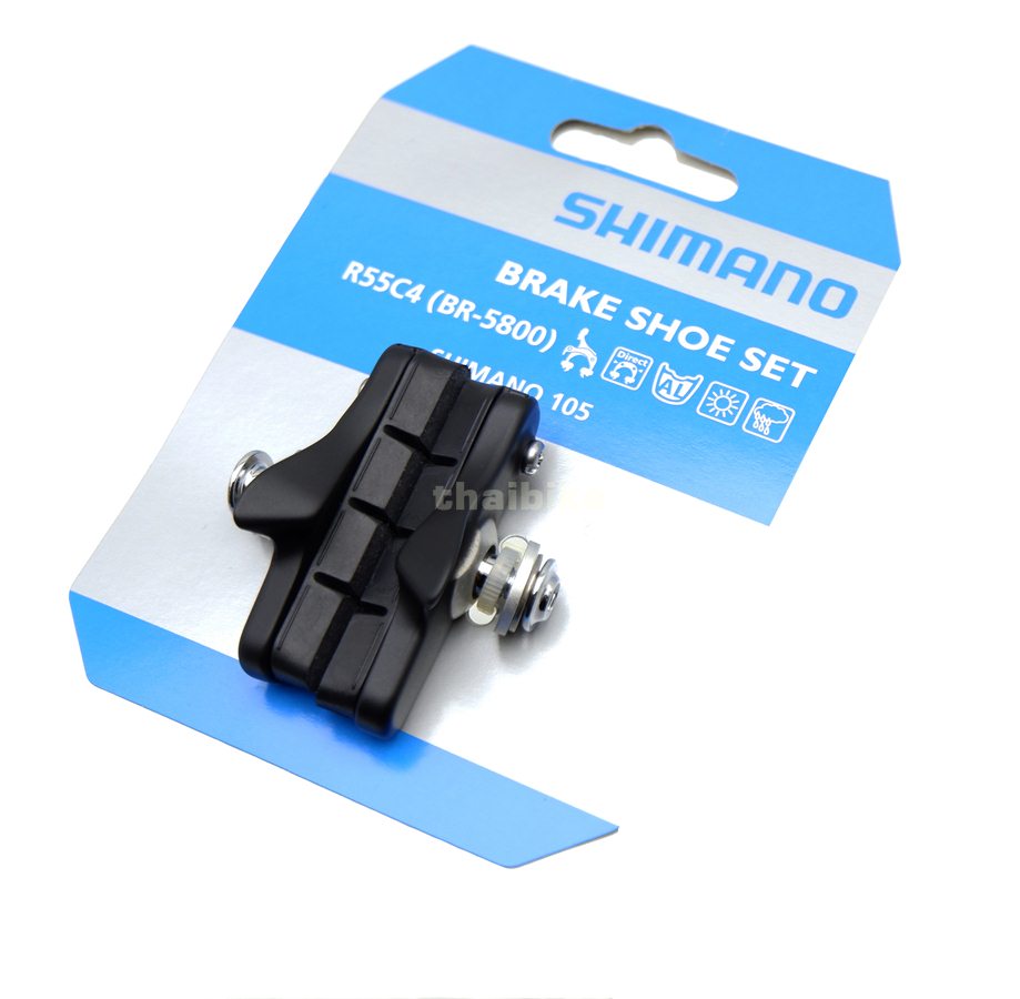 ฝักเบรคพร้อมยางเบรคจักรยานเสือหมอบ ล้ออลูมิเนียม SHIMANO 105,R55C4 WP-Y88T98020