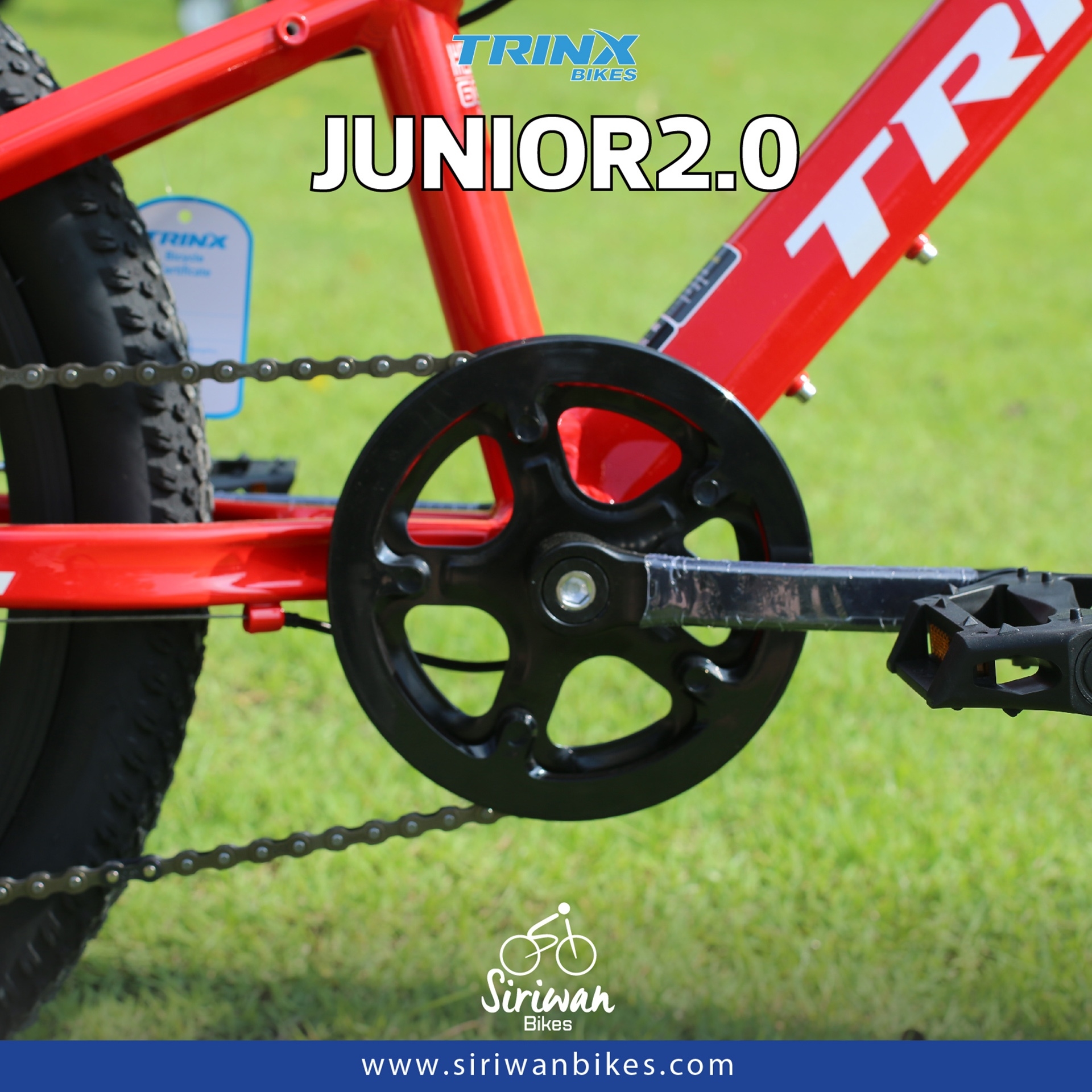 TRINX : JUNIOR 2.0 จักรยานเด็ก MTB อลูฯ 20" ดิสเบรค 7 Speeds
