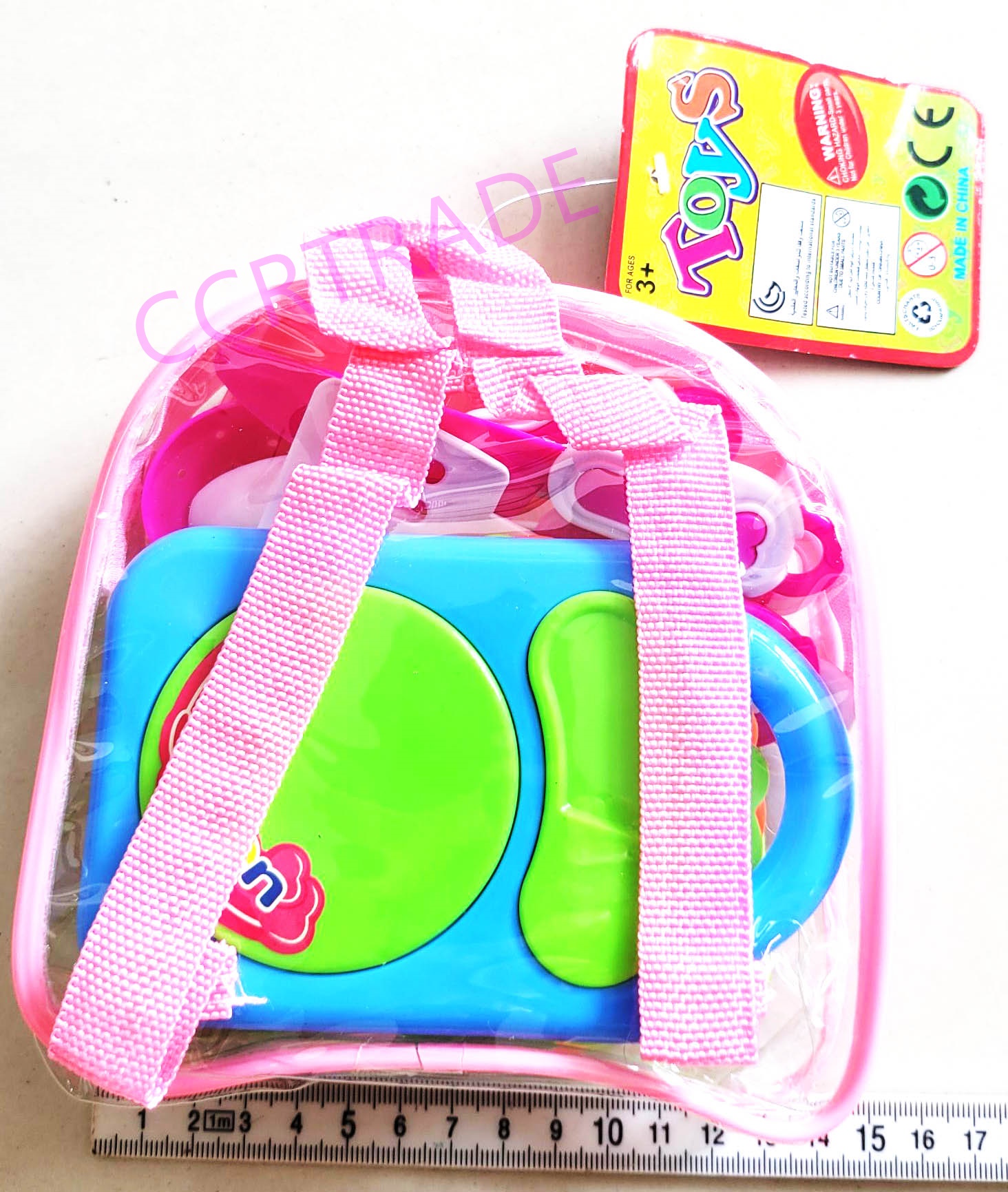 เซ็ทครัวสีหวาน 12 ชิ้นกระเป๋าหิ้ว 14x18.5 ซม.(คละแบบ)