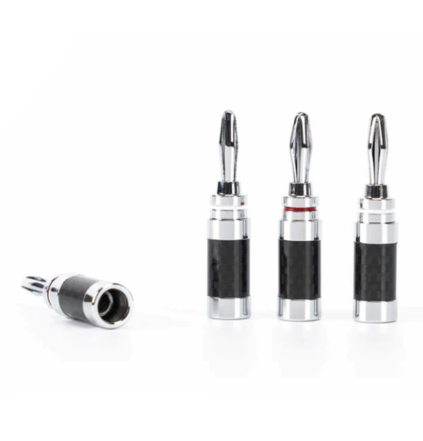 Fosi Audio Banana Plugs ปลั๊กกล้วย คาร์บอนไฟเบอร์ ป้องกันการกัดกร่อน 2 คู่ 4 ชิ้น ประกันศูนย์ไทย