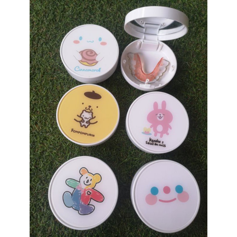 กล่องรี กล่องใส่รีน่ารัก ลายการ์ตูนมีกระจก พร้อมส่งจากไทย