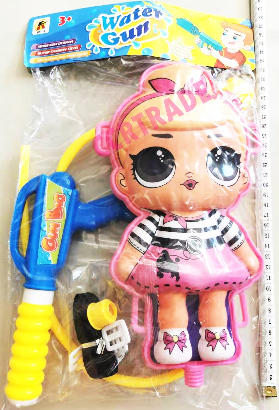 เป้ฉีดน้ำ LOL+ปืนปั้มถุงจัมโบ้ PVC 24x40 ซม.(1x3)