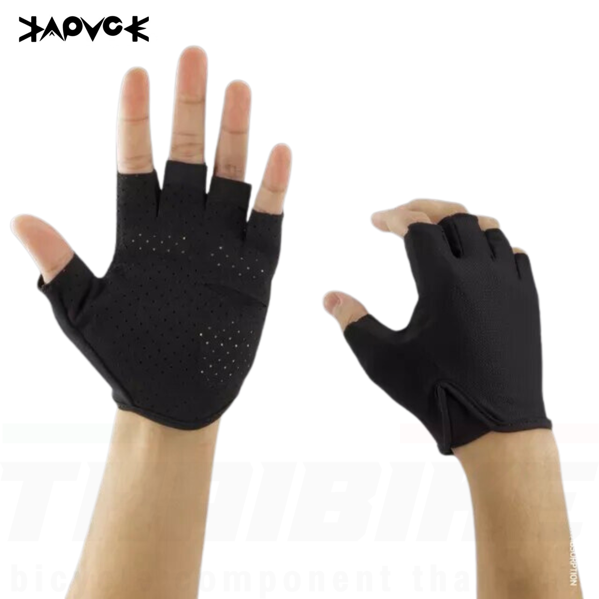 ถุงมือปั่นจักรยานครึ่งนิ้ว Kapvoe Half-Finger Cycling Gloves