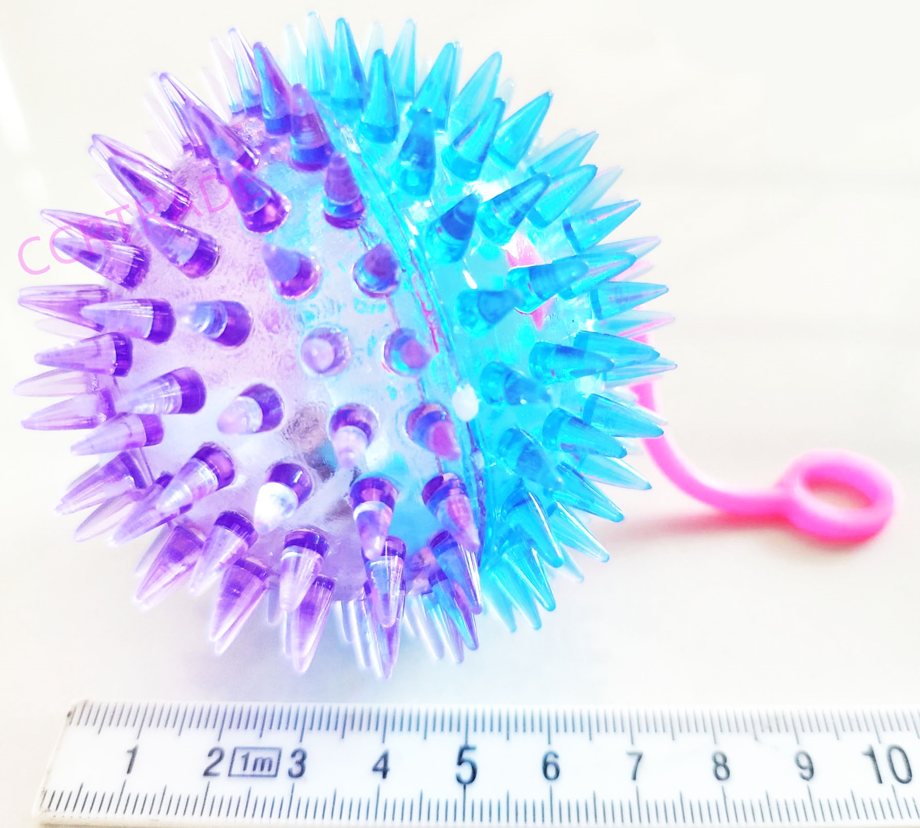 บอลหนามสีใส มีเสียง มีไฟกล่อง 30.5 ซม.