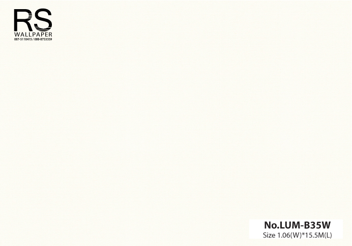 วอลเปเปอร์ สีขาวพื้นเงา No.LUM-B35W