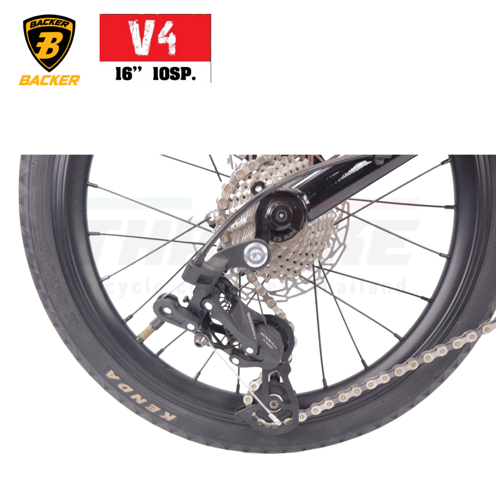 รถจักรยานพับแบบ 16 นิ้ว ยี่ห้อ BACKER รุ่น V4 โครโมลี่