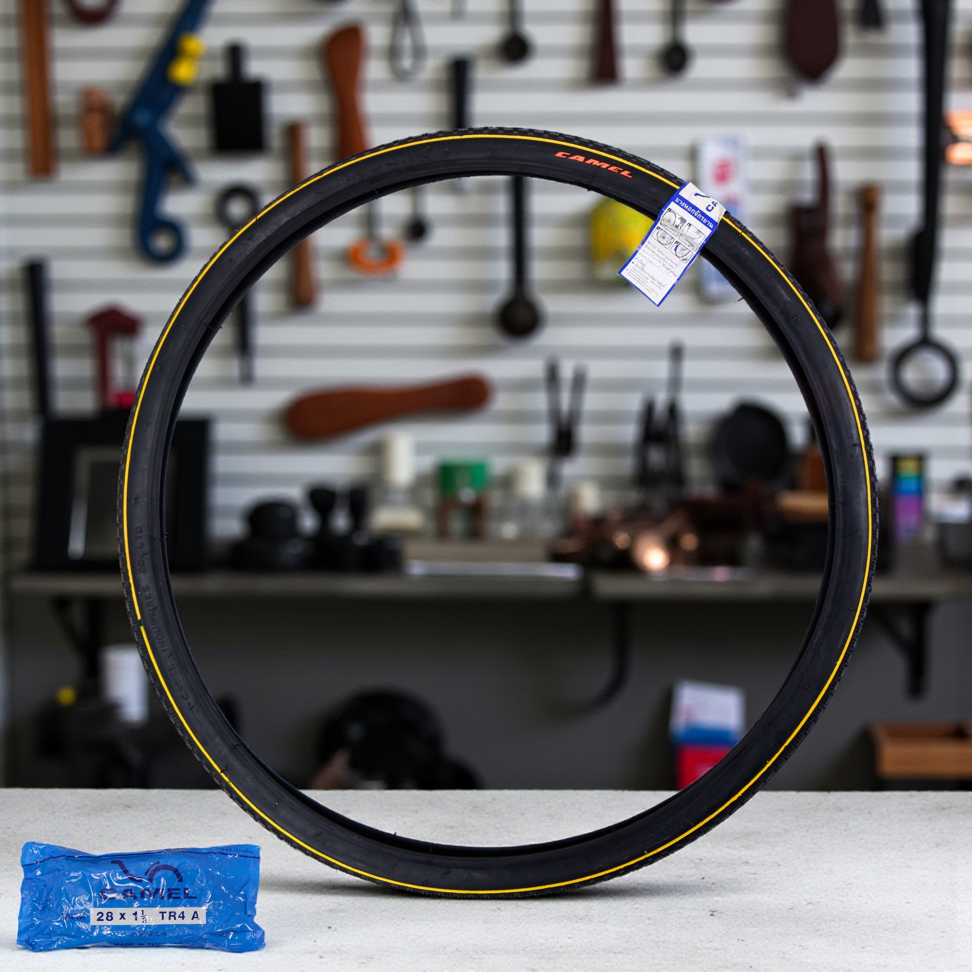 ยางนอกจักรยาน ยางใน CAMEL ขนาด 28x1 1/2 จักรยานโบราณ ล้อ28นิ้ว จักรยานสามล้อ