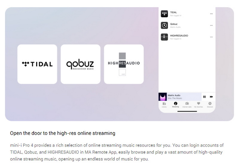 Matrix Audio Mini-i Pro 4 Music Streamer เครื่องเล่นเพลงเครือข่ายตั้งโต๊ะ รองรับ MQA ประกันศูนย์ไทย