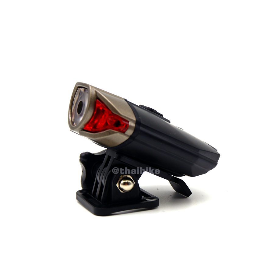ไฟหน้าจักรยาน BUG HJ-039 SUPER LAVA 300Lumen ชาร์จ USB แถมที่ติดหมวก ติดเมาส์