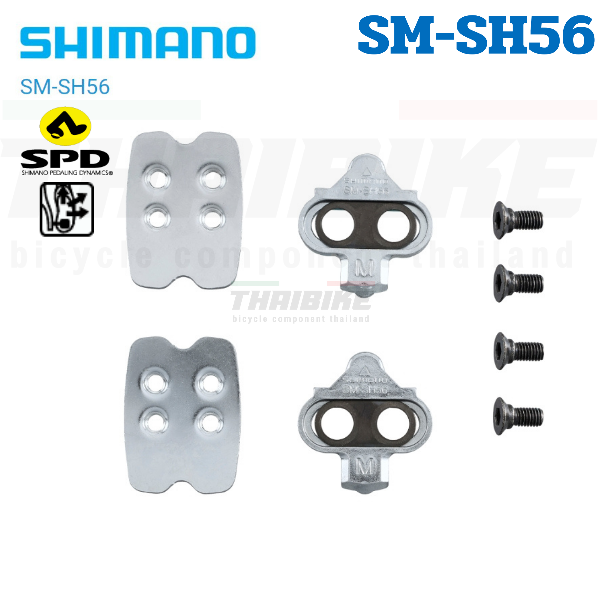 แท้ คลีตติดพื้นรองเท้าจักรยานเสือภูเขา SHIMANO Cleat Sets รุ่น SM-SH56.คลีตภูเขา