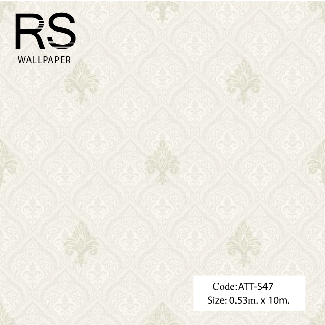 วอลเปเปอร์ลายหลุยส์คลาสสิคพื้นสีเหลืองทอง ATT-S47
