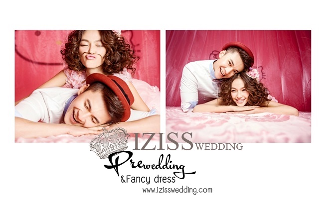 PW064 - **เลิกผลิตค่ะ** ชุดคู่ถ่ายพรีเวดดิ้ง (prewedding dress) & ชุดแต่งงานแฟนซี (Fancy wedding dress)ชายหญิง "ธีมสีชมพู-ขาว"