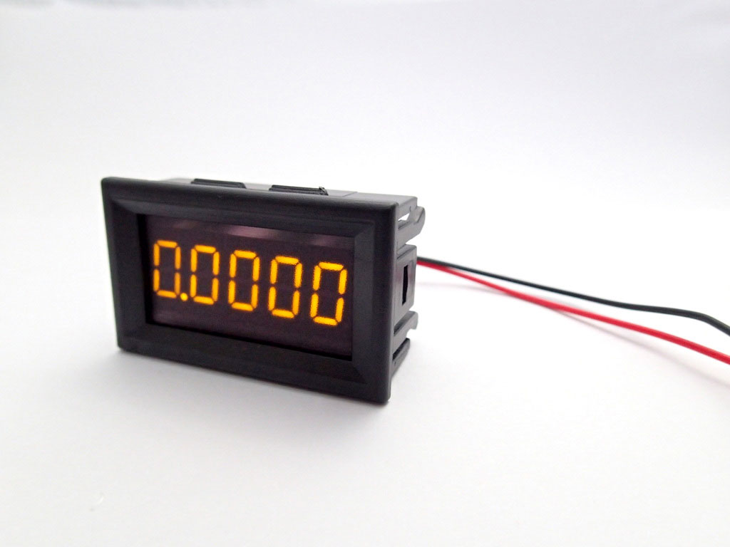 DC Digital Ammeter 5 digits 0-3A Built-in Shunt 036" [Yellow]