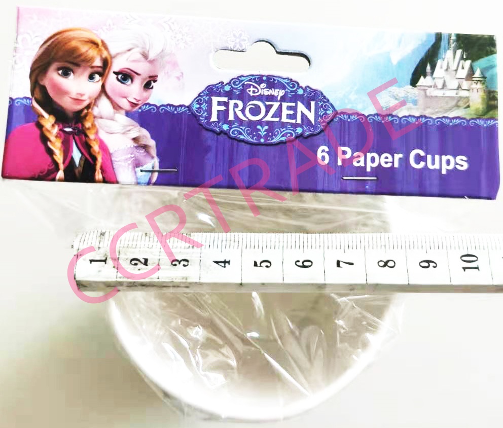 แก้วกระดาษ 6 ชิ้นถุง เจ้าหญิงโฟรเซ่น 8x13.5 ซม.(ลิขสิทธิ์แท้)