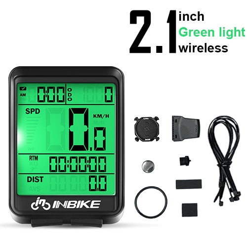 ไมล์ไร้สายมีไฟ INBIKE รุ่น IC321 ไฟสีขาว วัดความเร็วจักรยาน