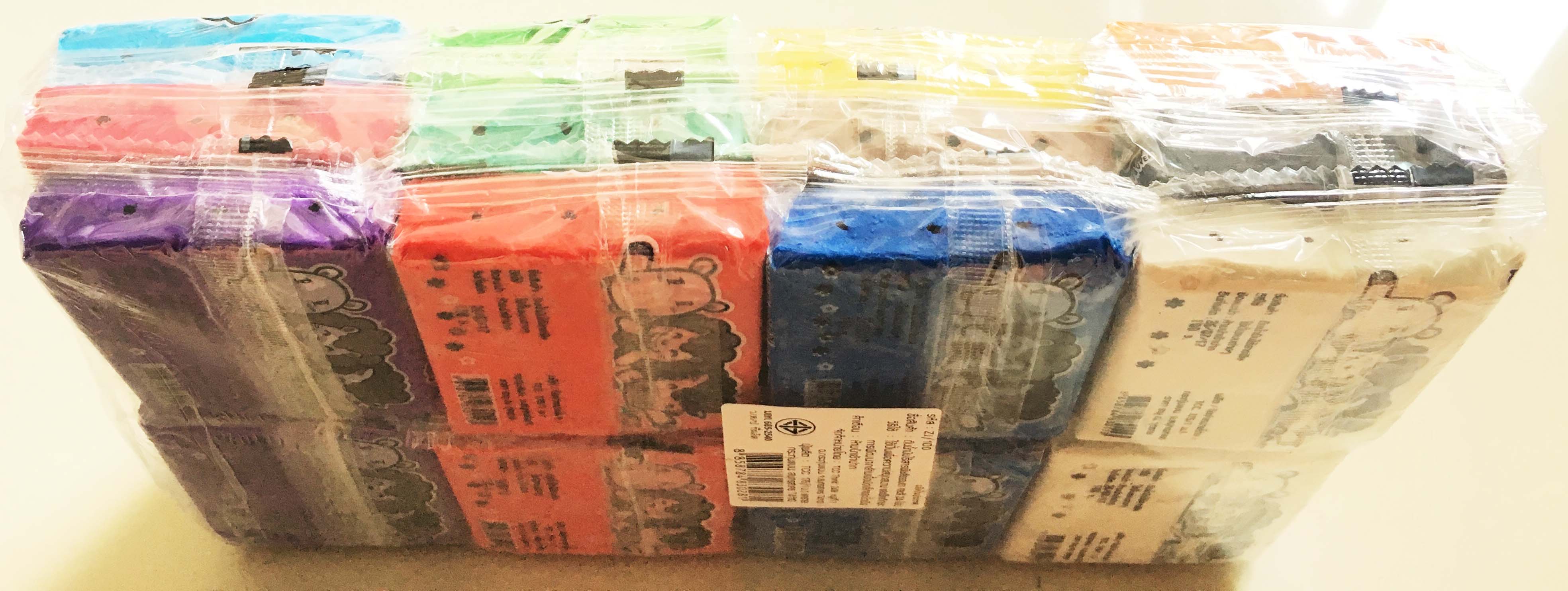 ดินน้ำมันไร้สารพิษ 100 g. 24 ก้อน มีมอก.