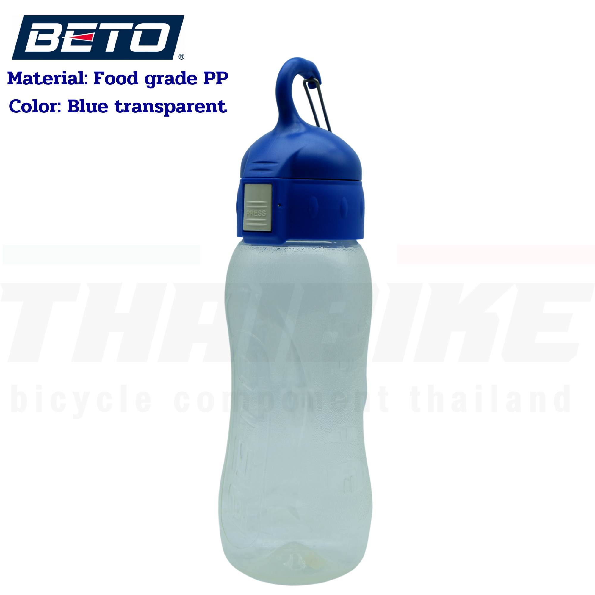 ขวดน้ำแบบใส สำหรับปั่นจักรยาน เดินป่า มีที่ห้อย BETO WB-217 ขนาด 650ml