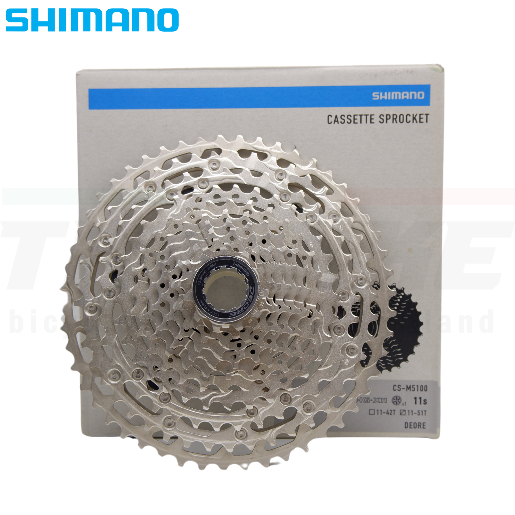 สเตอร์จักรยาน Shimano Deore 11 Speed CS-M5100 ขนาด 11-42 / 11-51 ของแท้ศูนย์ไทย