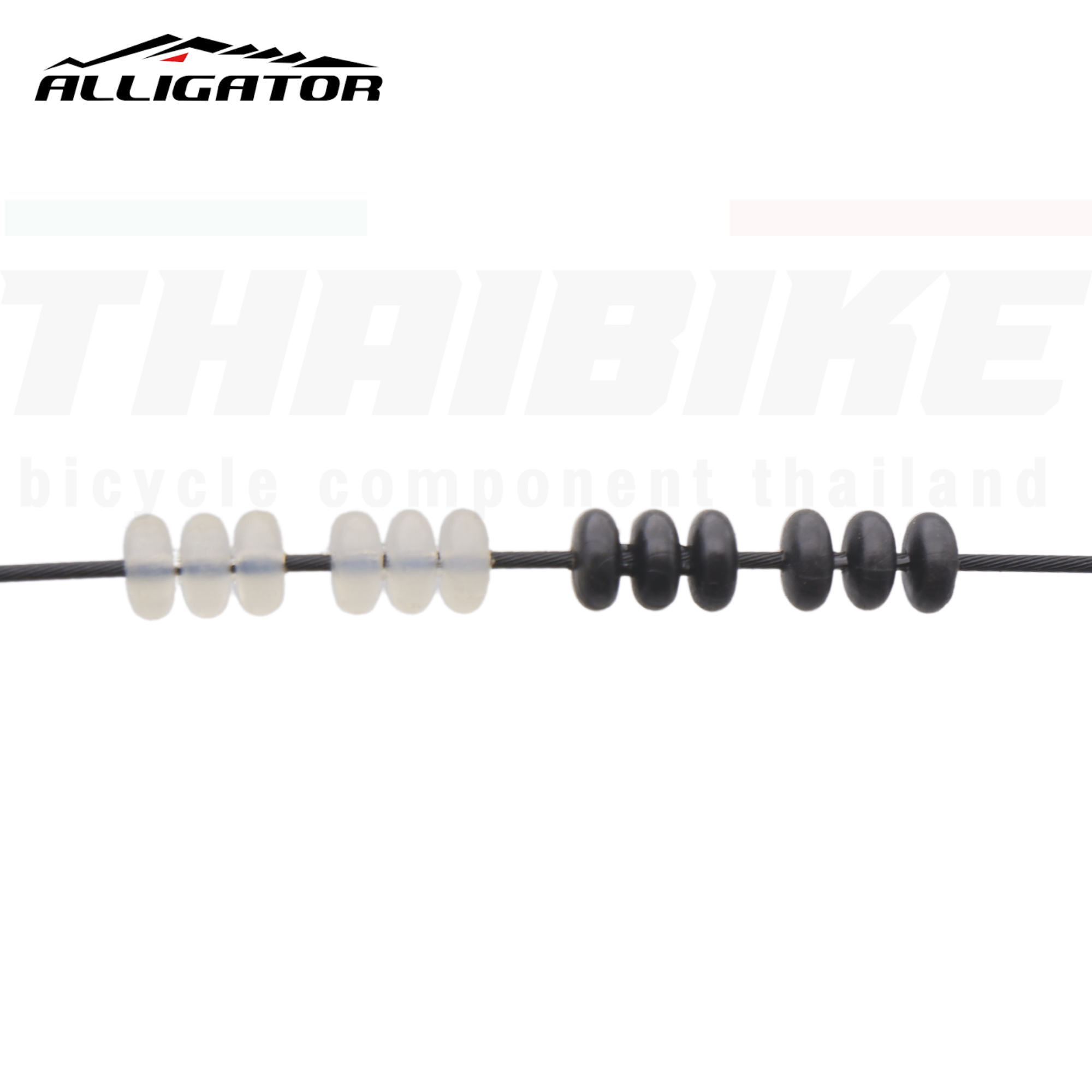 ยางซิลิโคนกันรอยสายในเบรคจักรยาน ALLIGATOR LY-PRO สีดำ/สีใส