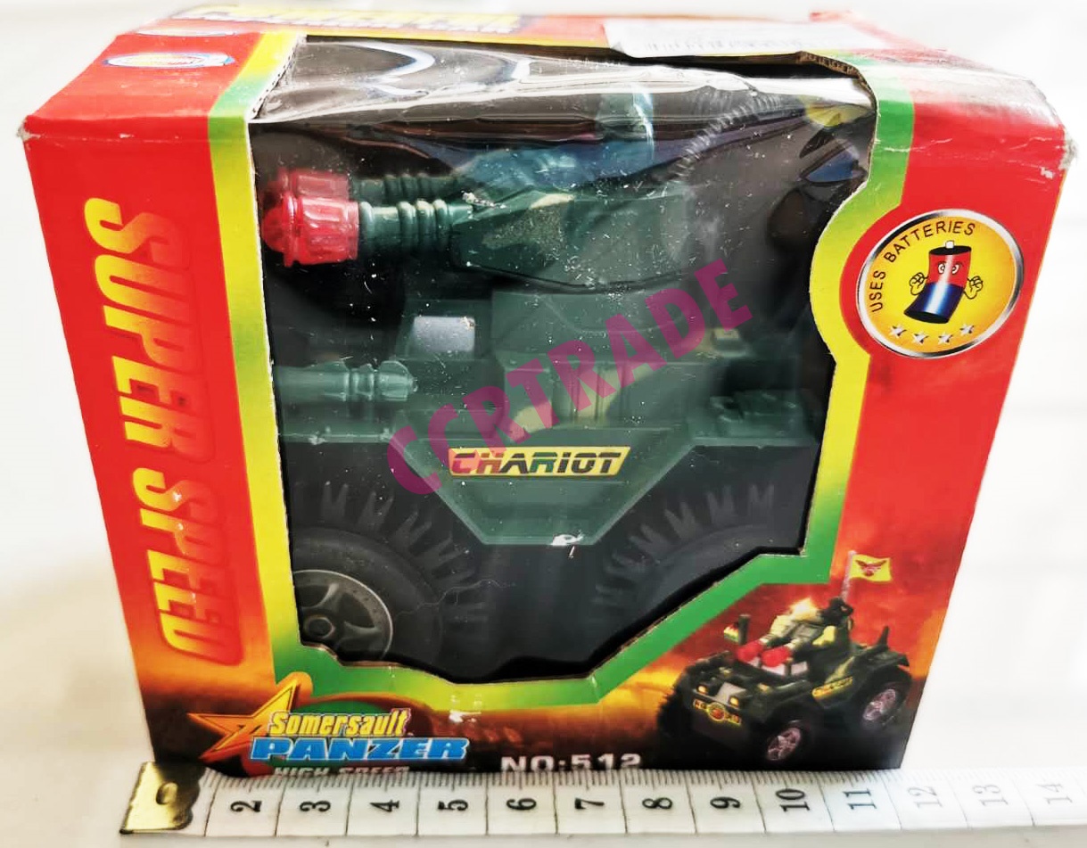 รถถังสะเทิ้นน้ำ ล้อยางกล่อง 11.5x11.5 ซม.