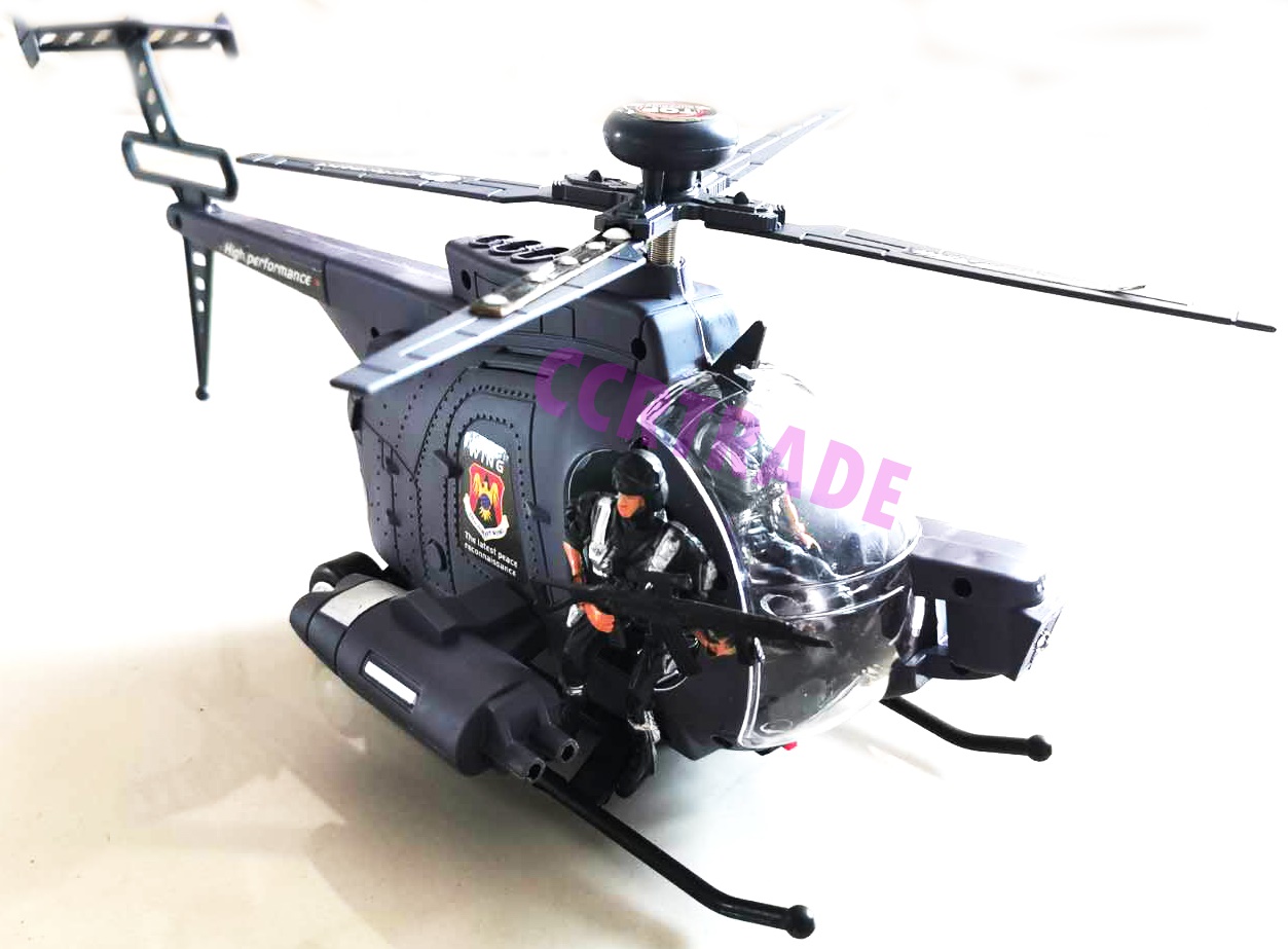 เฮลิคอปเตอร์คอมมานโดชนถอย มีเสียง มีไฟกล่อง 35 ซม.(1x3)