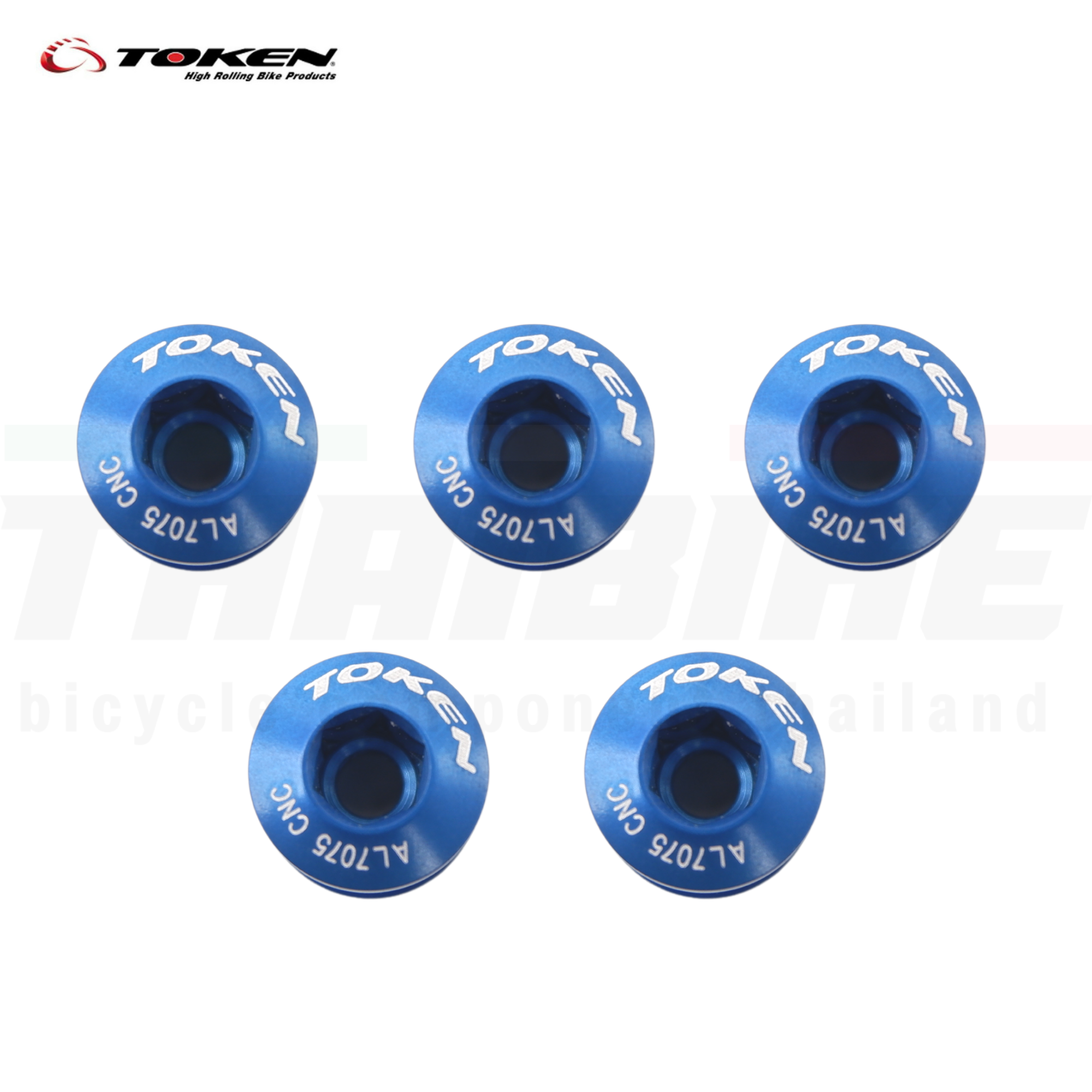 สำหรับชั้นเดียว น๊อตใบจานจักรยาน 5 ตัว Token AL-k083 Prime Alloy Chainring Bolts Prime