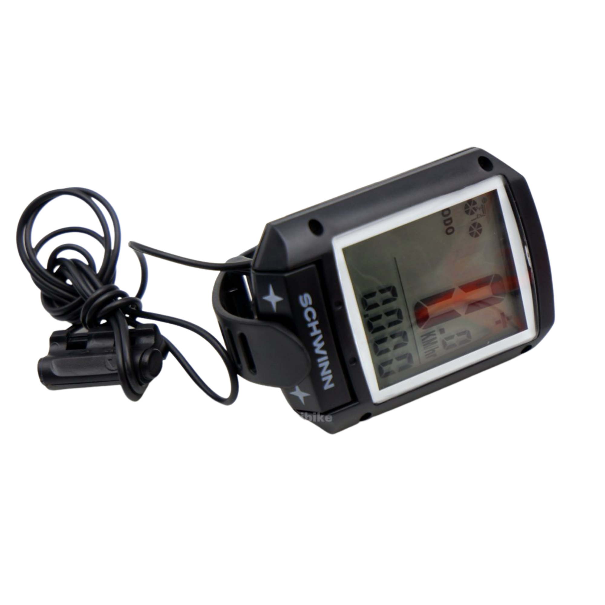 ไมล์วัดความเร็วจักรยานจอใหญ่ มีสาย Schwinn Bicycle Computer