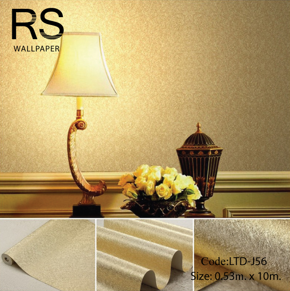 วอลเปเปอร์ลายผ้าไหมสีทองอ่อน LTD-J56