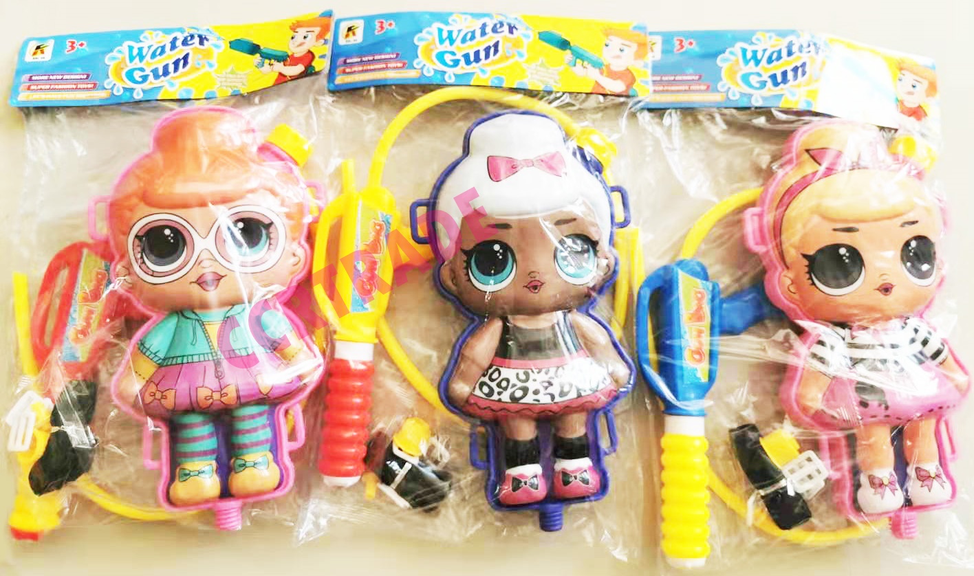 เป้ฉีดน้ำ LOL+ปืนปั้มถุงจัมโบ้ PVC 24x40 ซม.(1x3)
