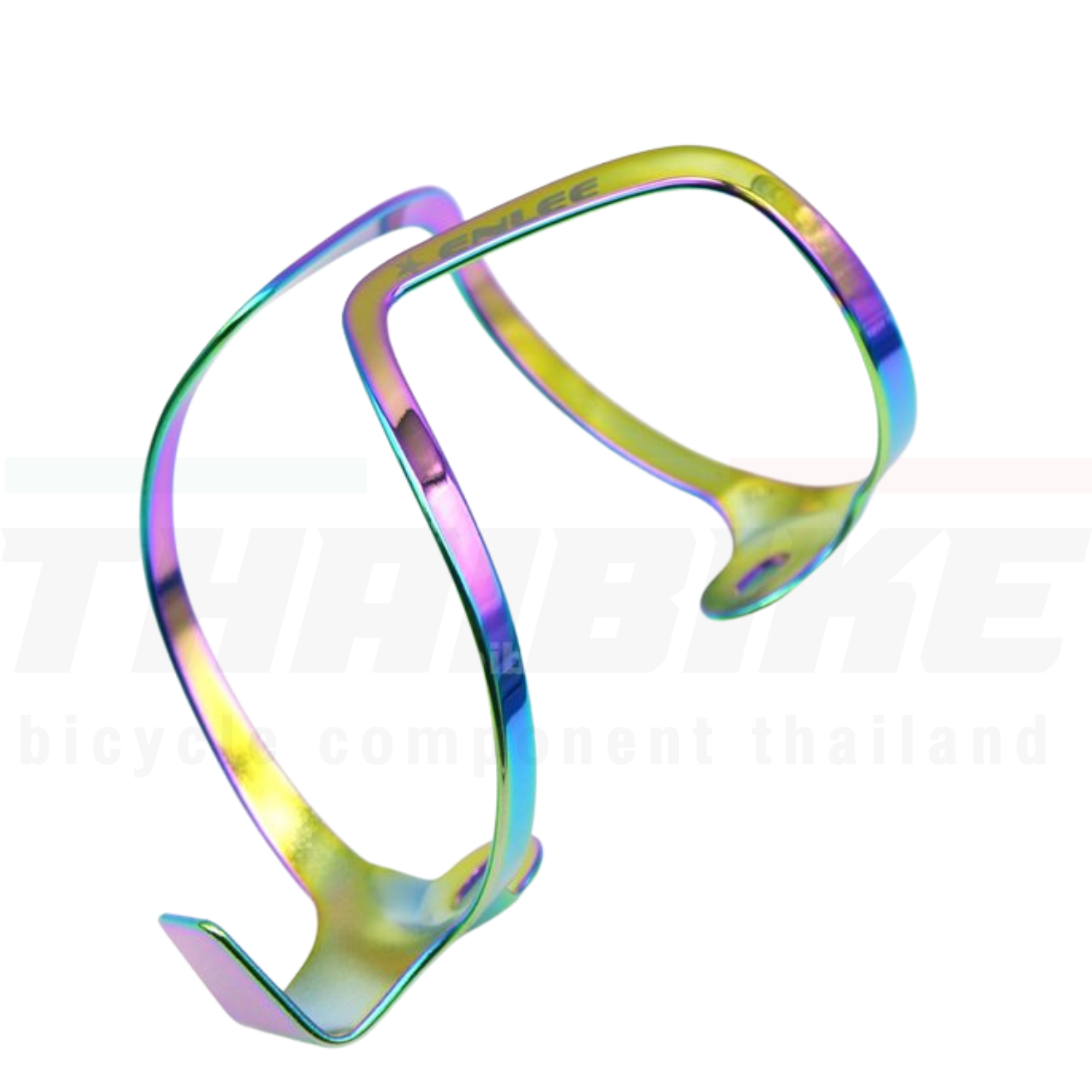 ขายึดขวดน้ำอลูมิเนียมเคลือบสีรุ้ง ENLEE Bike Water Bottle Cage Holder Lightweight