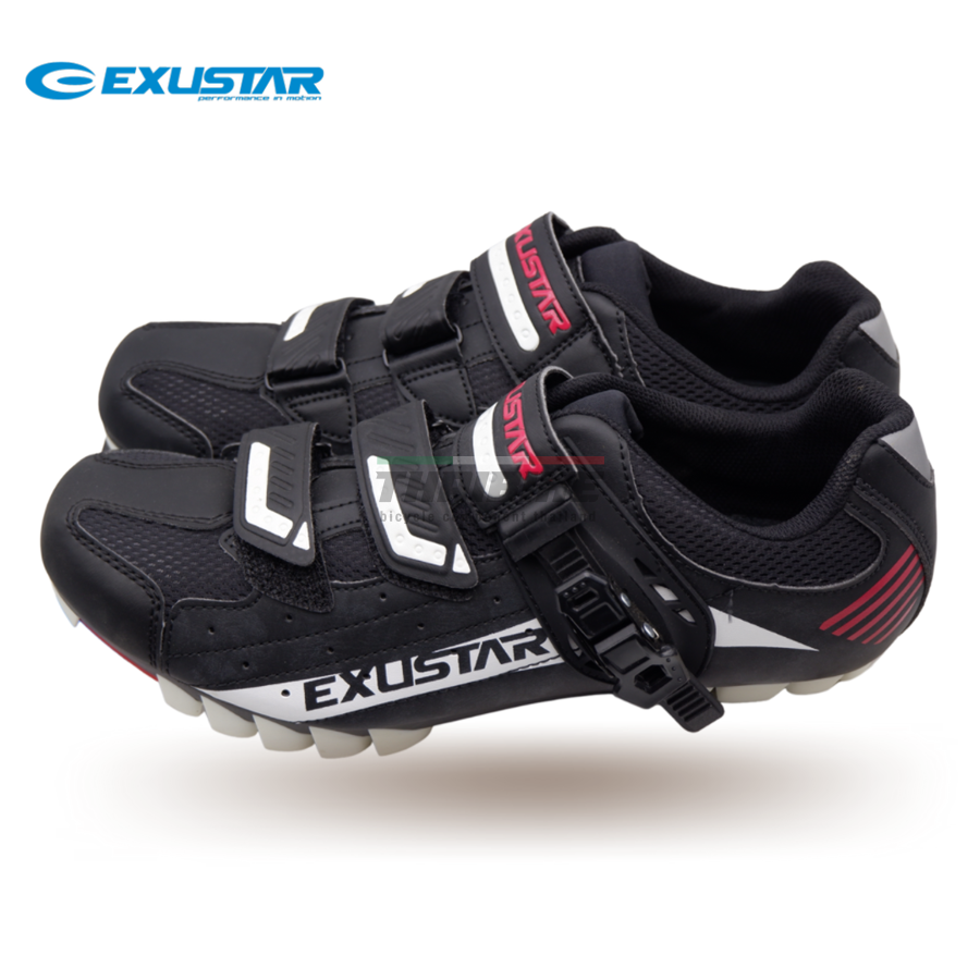 รองเท้าปั่นจักรยานเสือภูเขา รองเท้าคลีต EXUSTAR