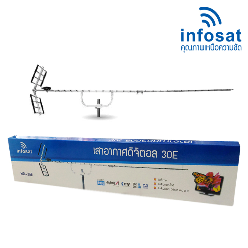 เสาอากาศทีวีดิจิตอล 30E INFOSAT