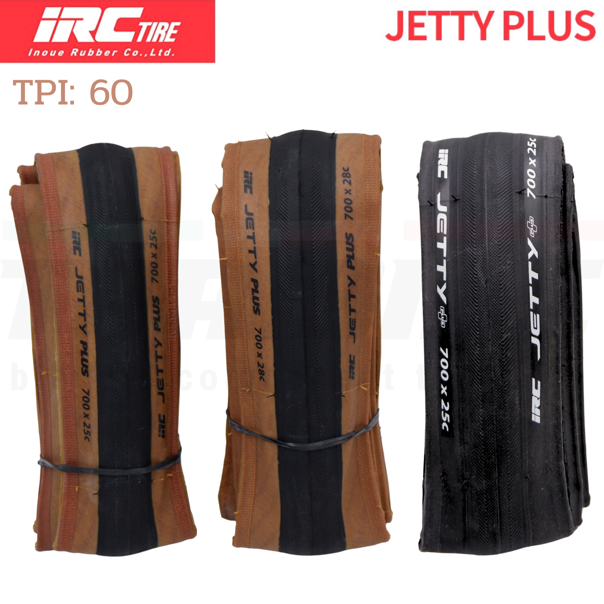 ยางนอกจักรยานเสือหมอบ IRC JETTY PLUS 700X25 700X28