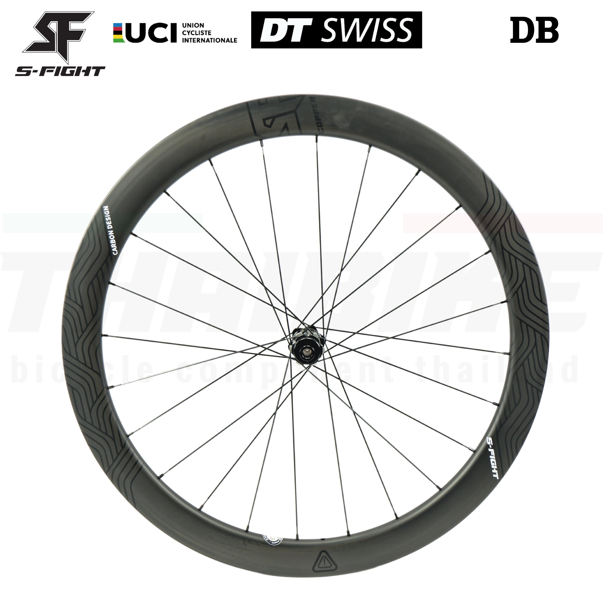 ล้อคาร์บอนจักรยานเสือหมอบ Carbon S-Fight Copper 700C ดุม DT-350