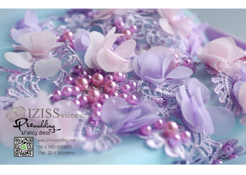 DL004 - **พร้อมส่งกระโปรงสั้น พรีออเดอร์กระโปรงยาวค่ะ* ชุดราตรี เดรสยาวออกงาน (Evening dresses) ชุดไปงานแต่งงานสวยๆ "ธีมสีฟ้าม่วง"