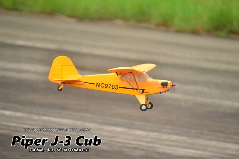 PIPER J-3 CUB Rc Scale 700MM. 4CH Brushless Motor